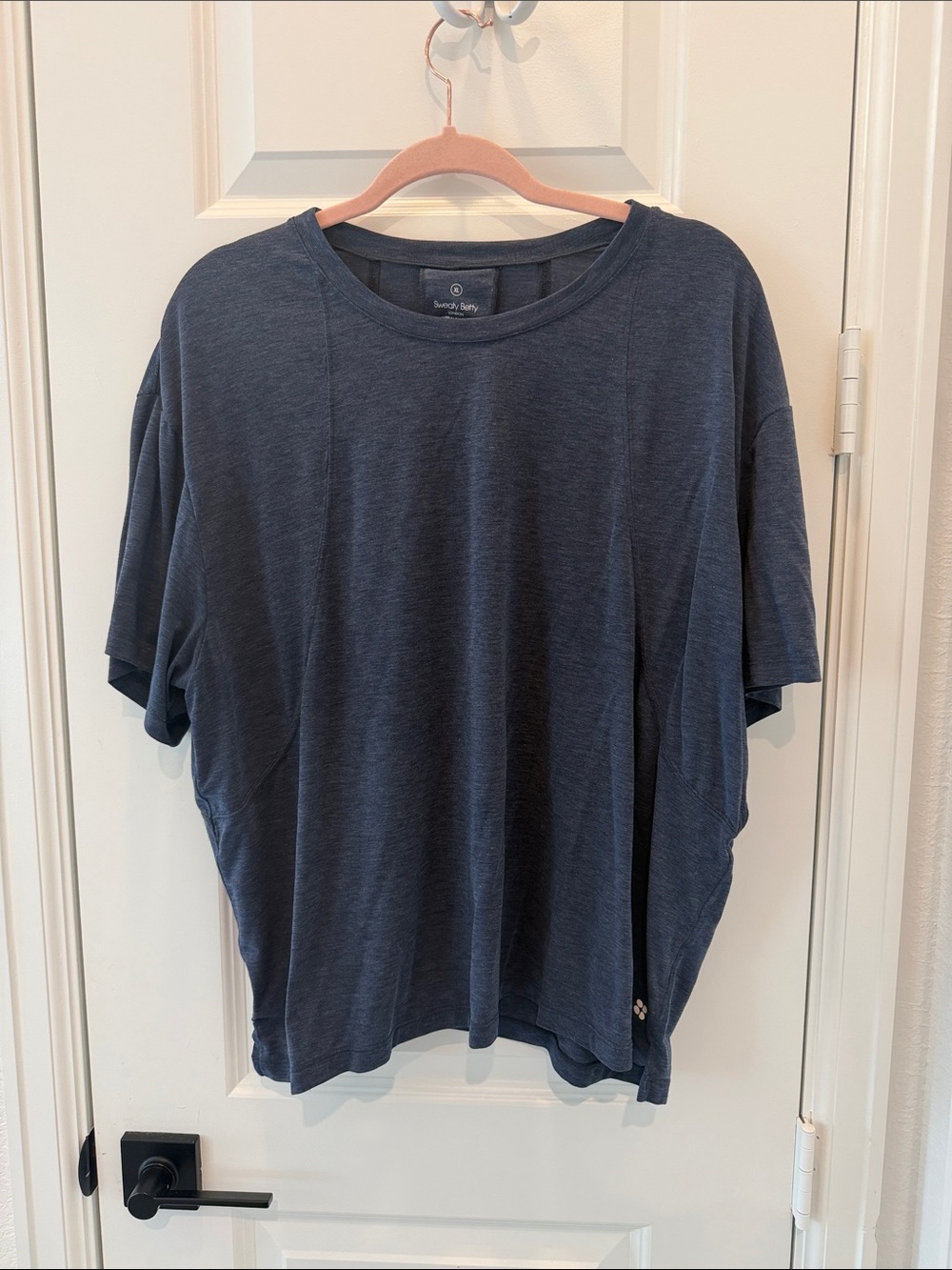 Sweaty Betty Men's Navy Short-Sleeve Crew Tee